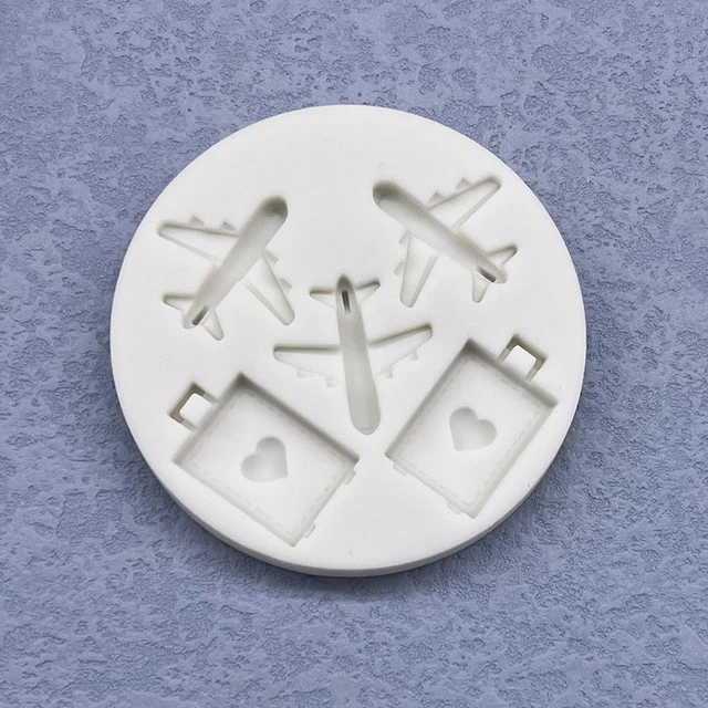 Repülőgép Bőrönd Szilikon Penész Cukorcraft Cupcake Sütő Fondant Torta Díszítő Szerszámok - Image 5