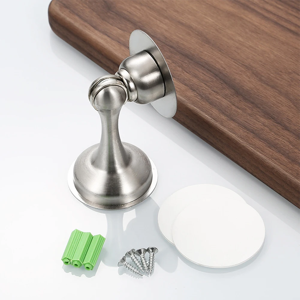 Magnetic Door Stopper Keep Door Open Stainless Steel Holder No Drilling Catch Anti-Rust For Various Types magnetic door stopper