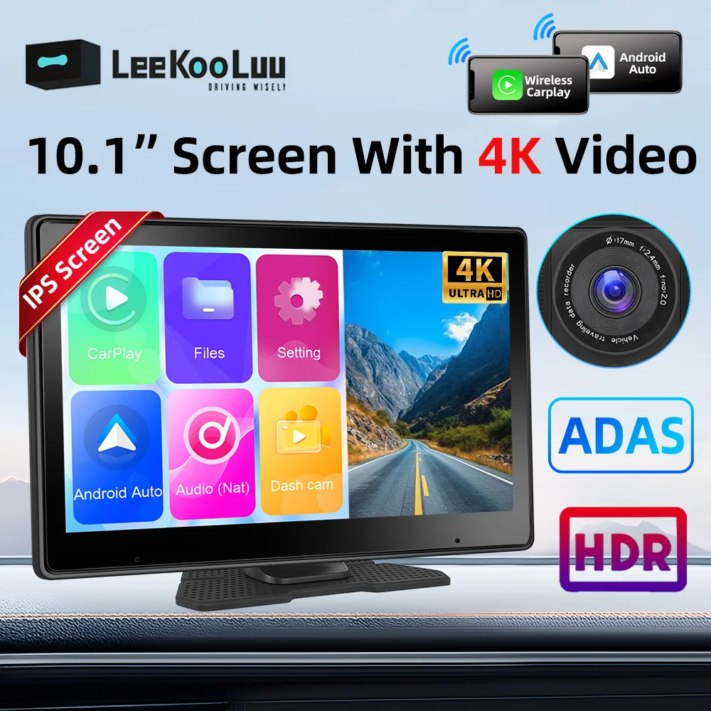 leekooluu-101-сенсорный-экран-беспроводной-carplay-и-android-автомобильный-портативный-умный-автомобильный-мультимедийный-плеер-4k-foward-dvr-камера-задняя-камера