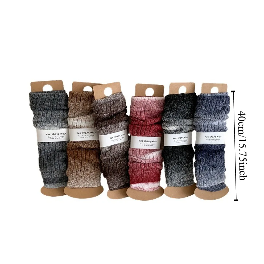 Gradient Color Leg Warmers Thickened Knitted Socks