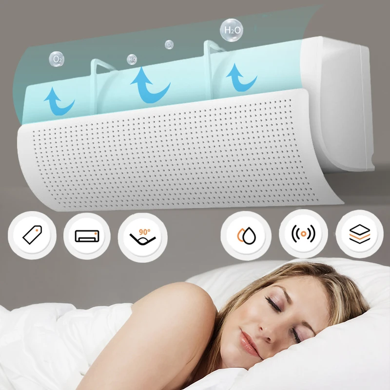 

Wall-mounted Air Conditioning Windshield Anti-Direct Blowing Universal Windproof Air Outlet Baffle Confinement Cold Air Guide