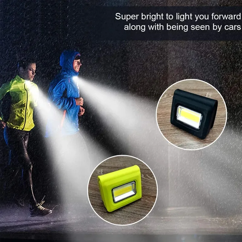 LED Outdoor Safety Running Light USB Rechargeable Silicone Clip Mode Walking Lamp Night Portable Magnetic Emergency Light