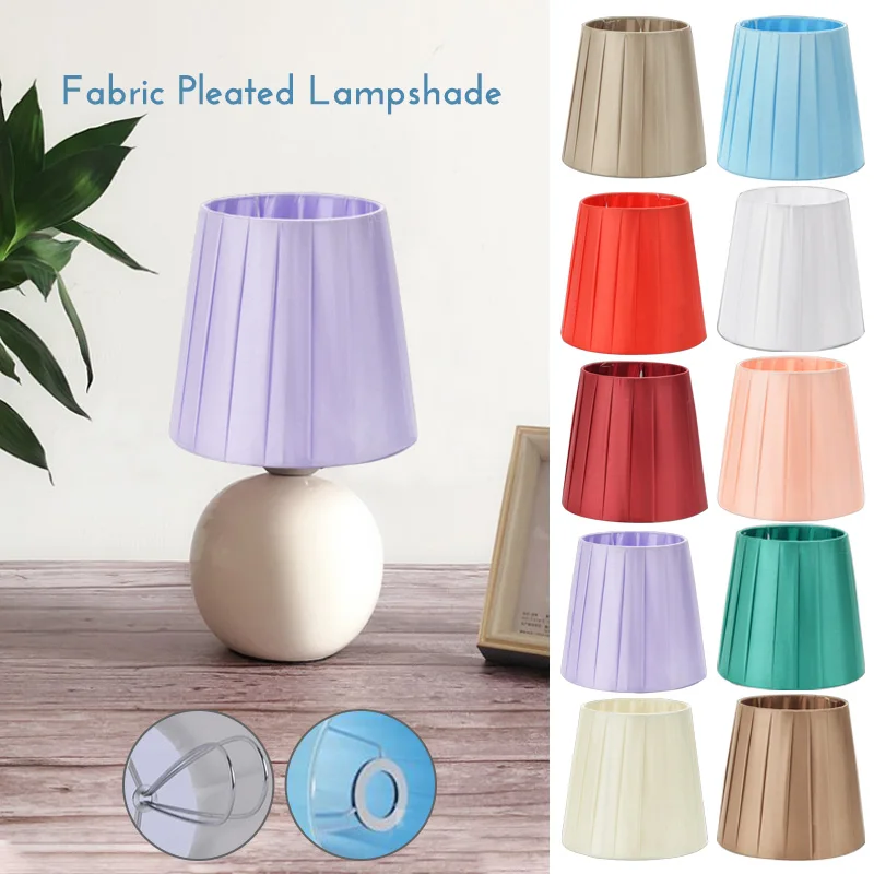 European Mercerized Pleated Fabric Lampshade Chandelier Wall Lamp Shade Hotel Home Decoration Lighting Accessories Clip On pleated apron kitchen waterproof apron home cooking baking coffee shop cleaning apron cleaning pinafore dress kitchen accessory