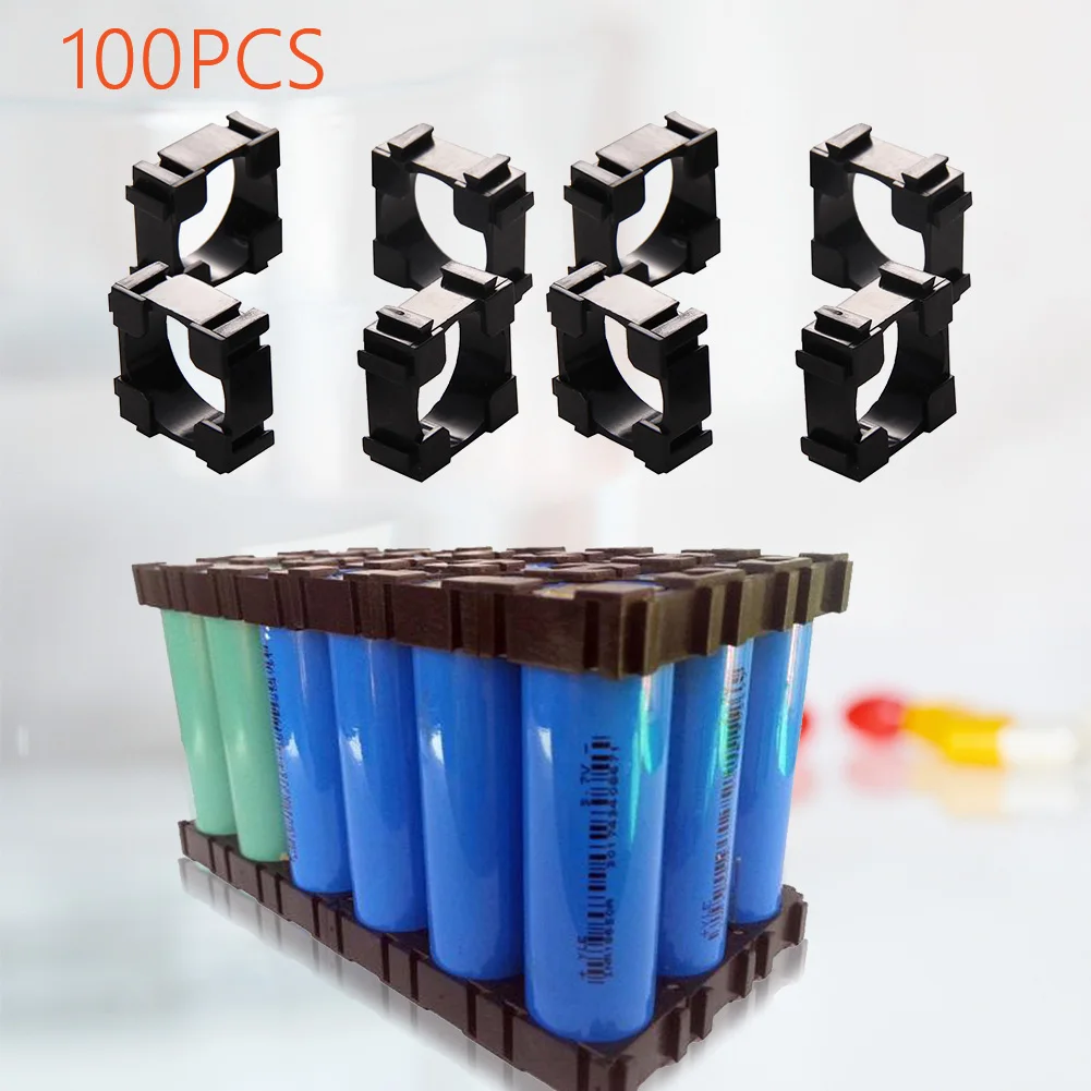 100-400Pcs 18650 Lithium Battery Holder Cylindrical Anti Vibration Plastic Battery Pack Bracket Li-ion Battery Spacer Cell Holde