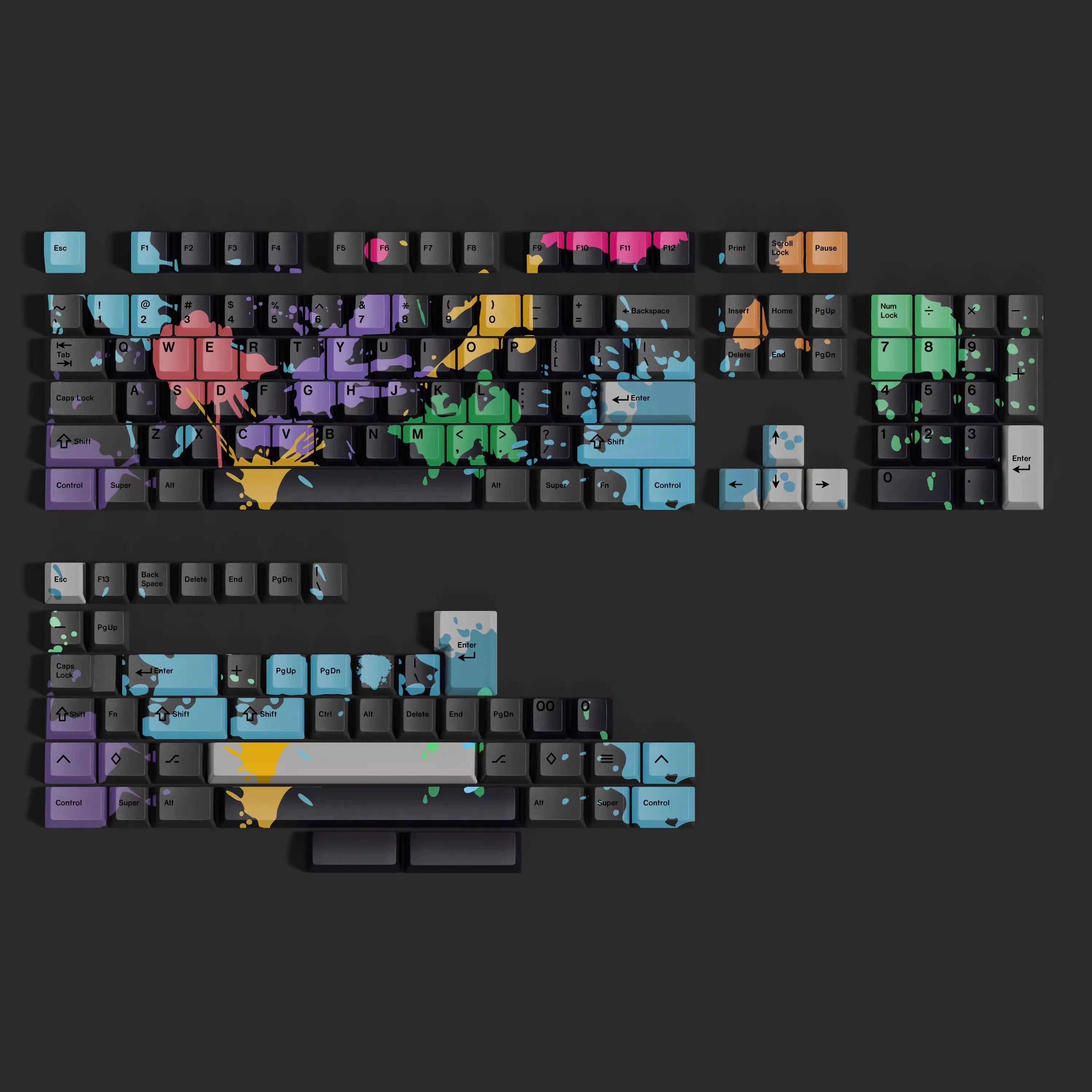 Sublimação de Tingir Perfil Pbt para Teclado Mecânico Zombie Cherry Profile Double b Split Keybar 149 Teclas 100: Pbt - Imagem 5