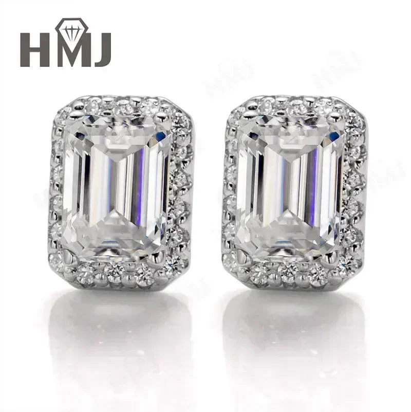 Orecchini Springlight A Fiore Con Moissanite 0,5 Ct In Argento 925 - Colore D Purezza VVS1 - Gioielli Regalo Per Donne