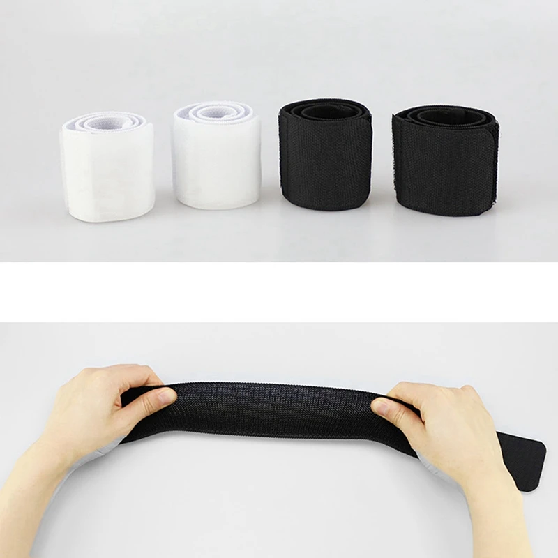 2 Pair Soccer Shin Guard Stay Fixed Bandage Tape Shin Pads Prevent Drop Off Adjustable Elastic Sports Bandage,Black