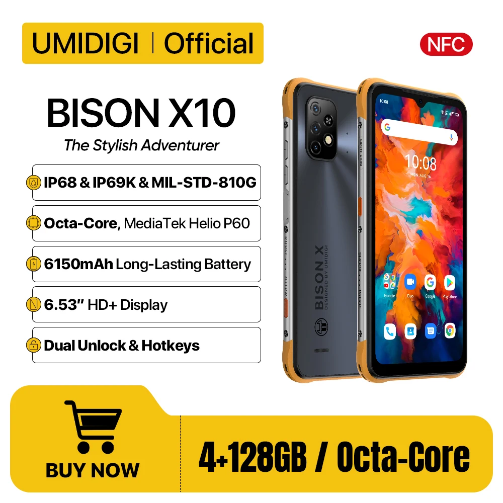 UMIDIGI BISON X10 / X10 PRO 4GB 64GB NFC Android Rugged