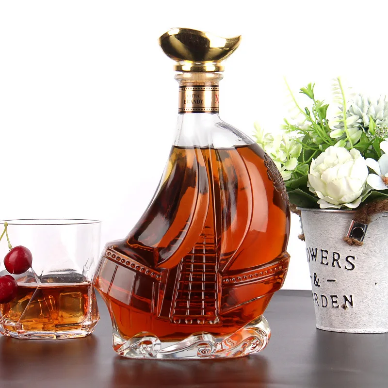 

Crystal Glass Wine Bottle with Lid, Whiskey Decanter, Home Bar Cup, Beer Containers, Decoration Tools, 700ml