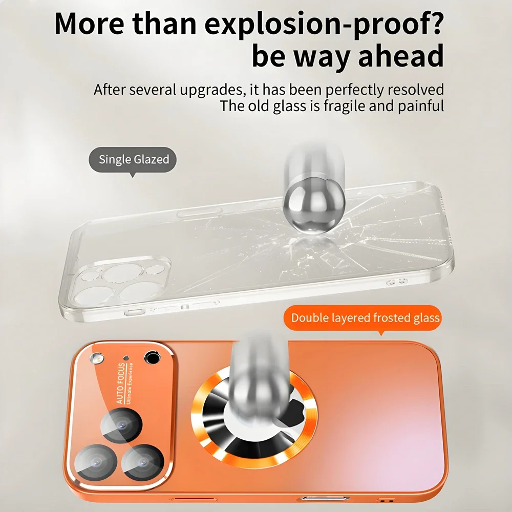 Premium Titanium Matte Magnetic Phone Case - Luxury Metallic Color, Magsafe Compatible