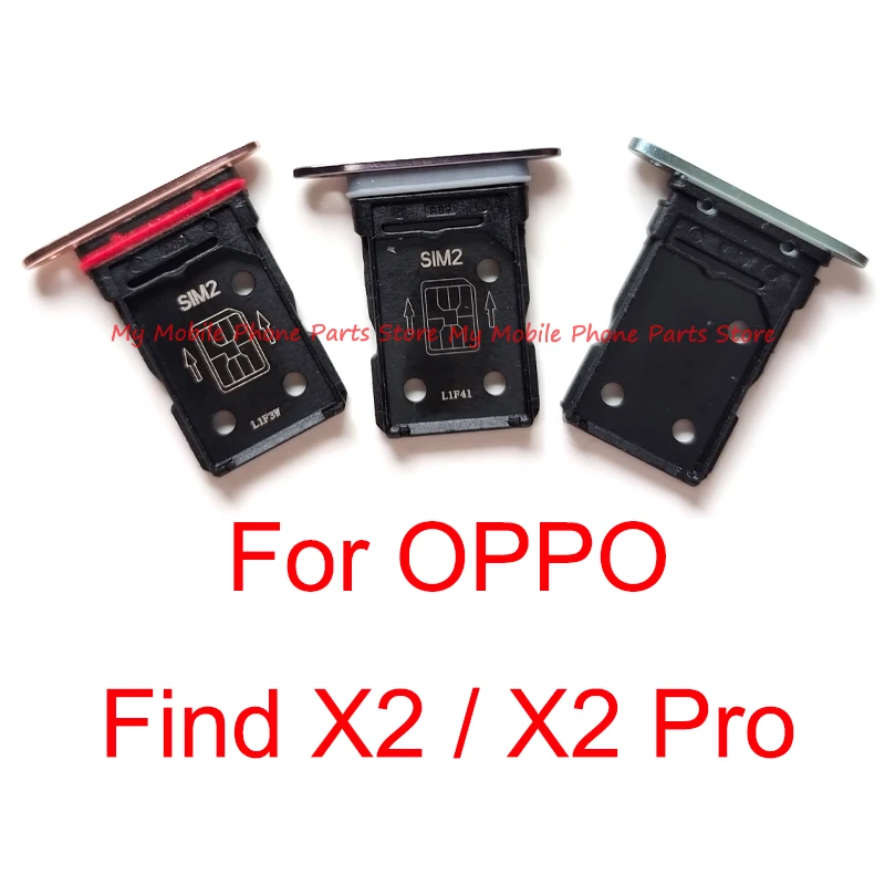 

Dual Sim Card Tray Slot For OPPO Find X2 Pro X2pro Micro Sim Tray SD Card Holder Reader Adapter 2 Sim Card Holder Repair Parts