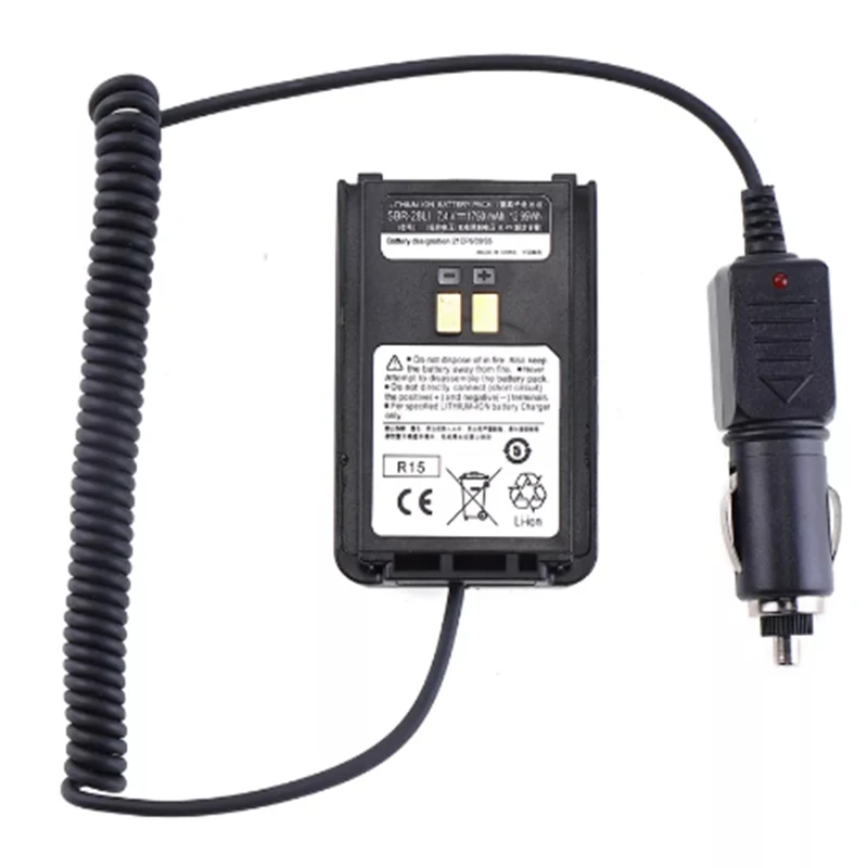 12/24V Car Charger Battery Eliminator Adattatore Per Yaesu Ft4X Ft4Xr Ft-4X Ft-4Xr Sbr-28 Radio Walkie Talkie Accessori