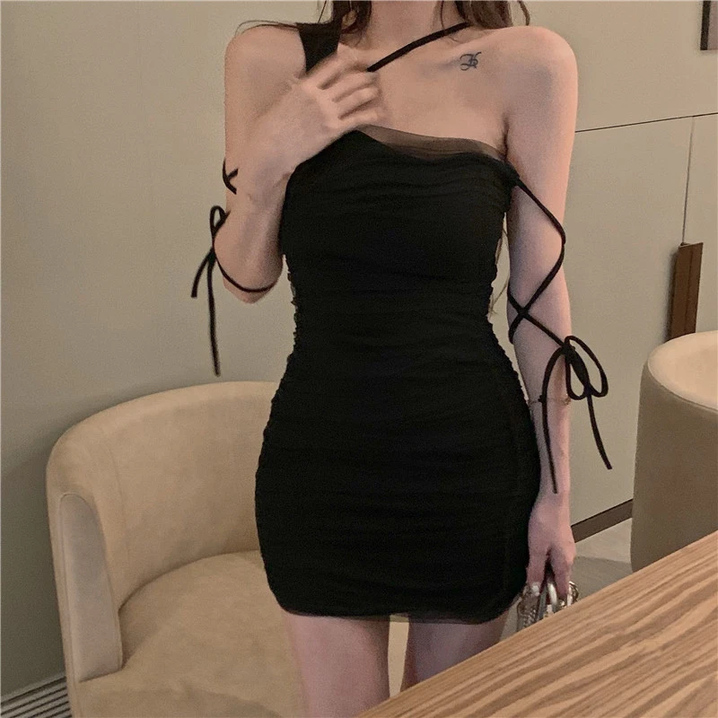 bodycon suspender dress