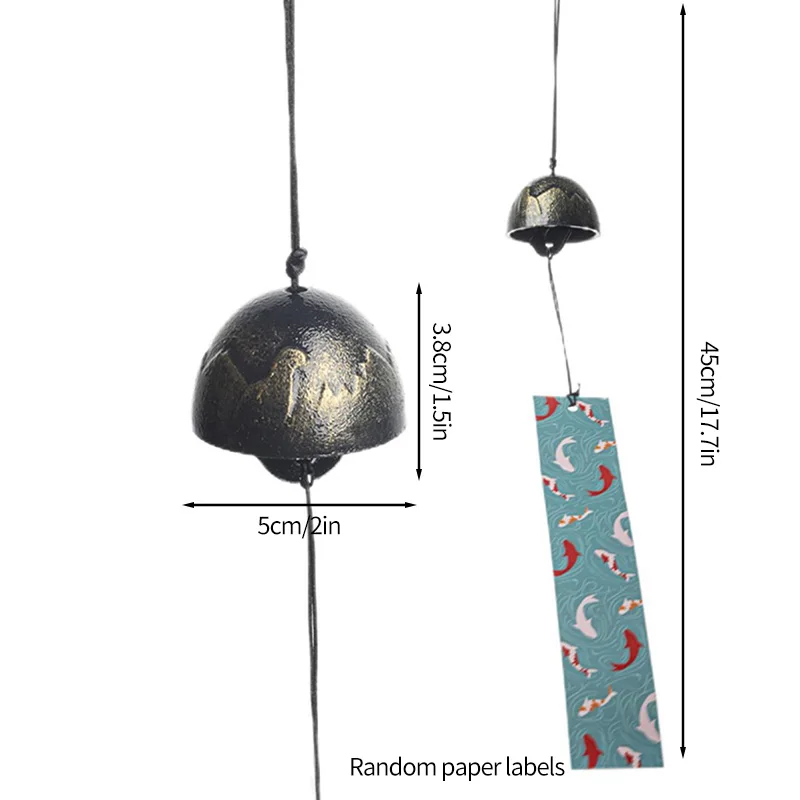 Japanese Style Outdoor Wind Chime Pendant - Elegant Landscape Bell Decoration