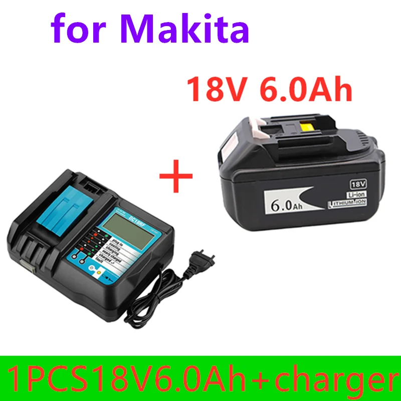 100% New Original BL1860 Akku 18V 6000mAh Lithium-ionen für Makita 18 v  Batterie BL1840 BL1850 BL1830 BL1860B + 4A Ladegerät - AliExpress