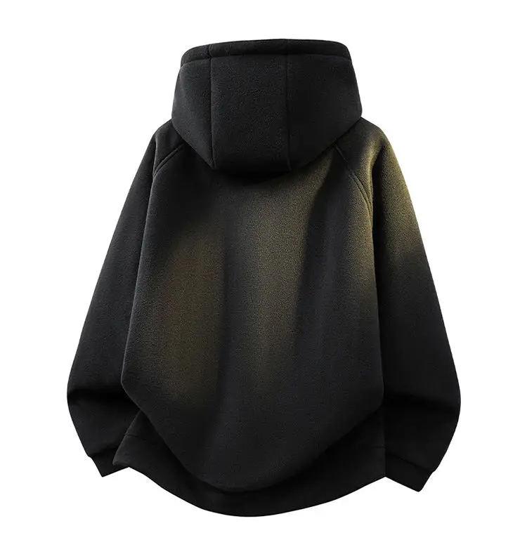Übergroße, lässige, warme, weiße Entendaunenjacke mit Kapuze, Winter, einfarbig, winddicht, Puffermantel, gepolsterte Parkas für den Außenbereich – Detail 11