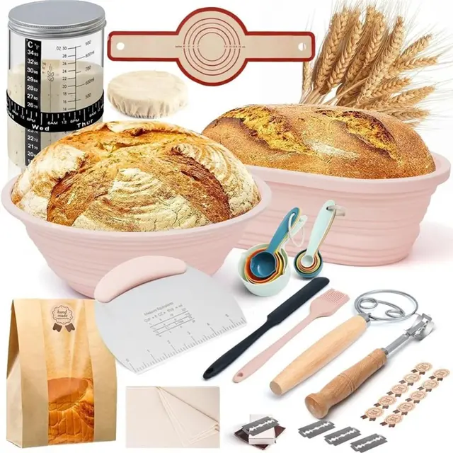 Mélangeur de boulangerie KYCOR inclus dans le kit de culture de levure, avec panier de fermentation rond, panier de fermentation et batteur à œufs 1
