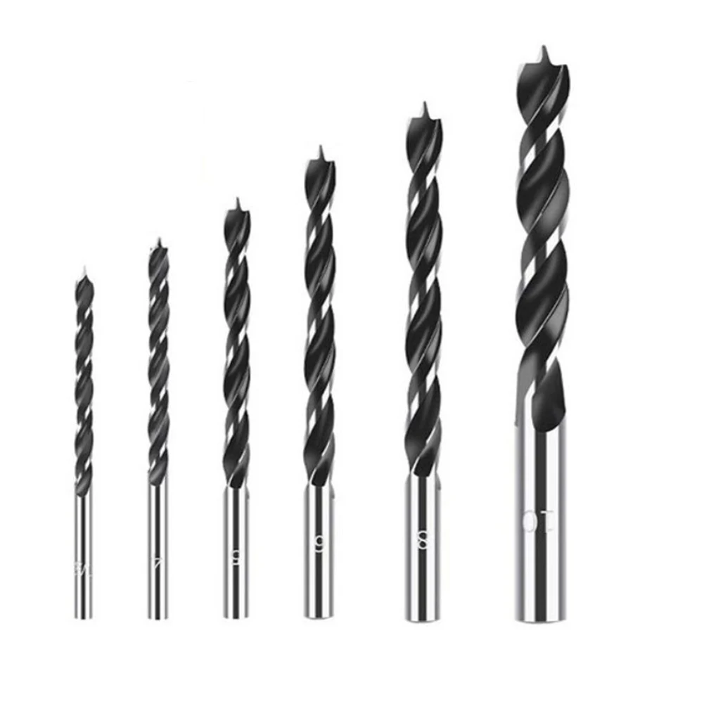 

Power Tools Drill Bits Precision Ground Drills With Center Point Pack Wood Metal Wood Spiral Woodworking 3-10mm