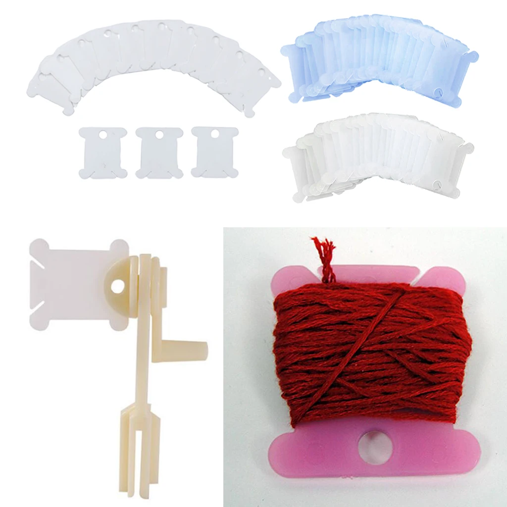 200pcs Cardboard Floss Bobbins For Cross Stitch Embroidery Cotton Thread Diy Craft Sewing