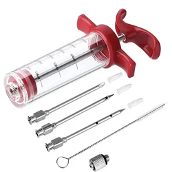 Premium Meat Injector Syringe with Multiple Marinade Needles (Set2)