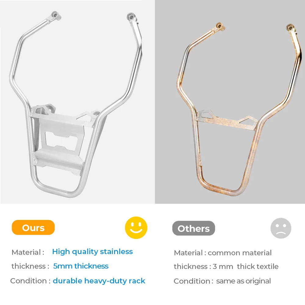 BMW R1200GS R1250GS LC 어드벤처 R1250GS 파니에 랙 BMW GS 1200 1250 GS LC 어드벤처 용 스테인레스 스틸 탑 케이스 랙