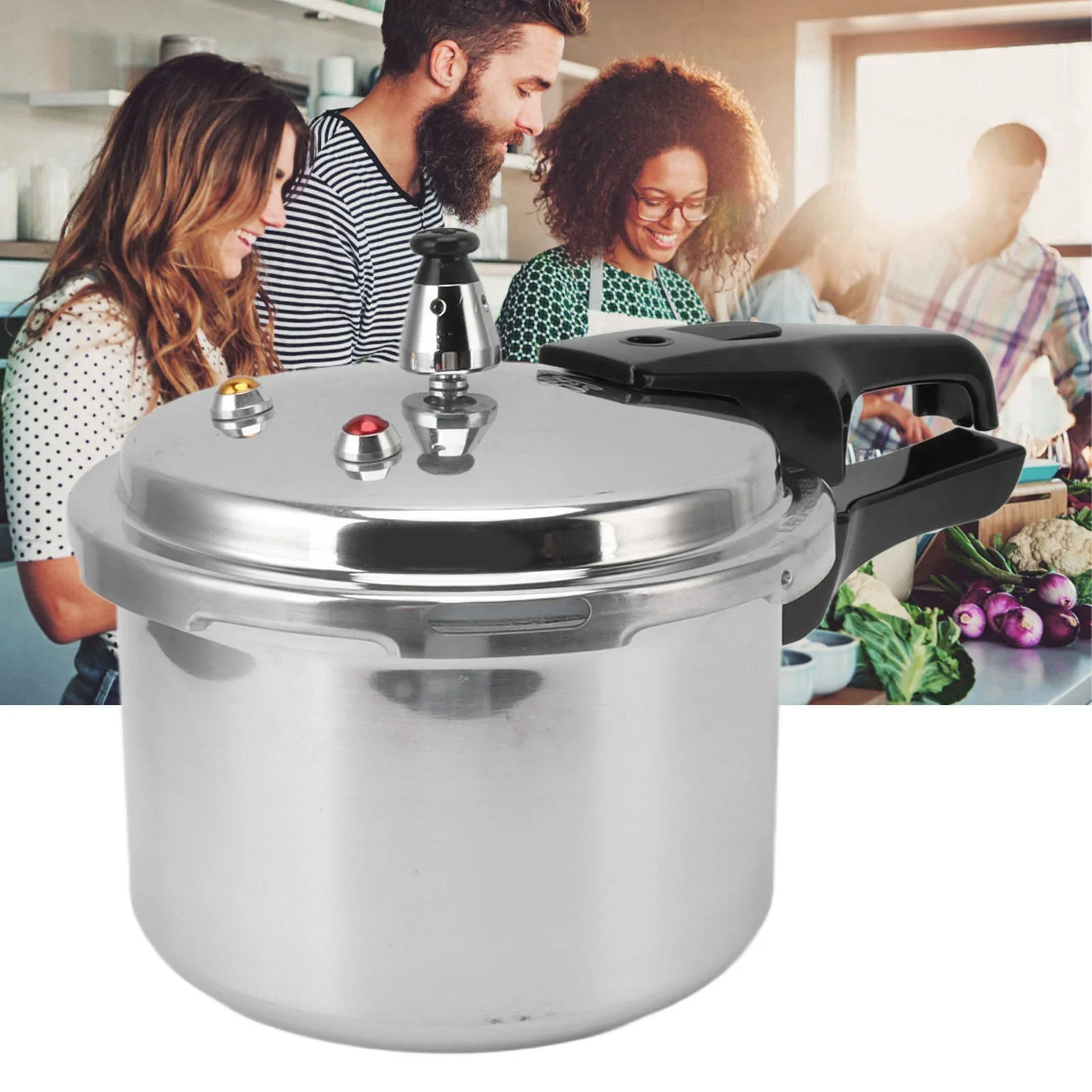 3L Aluminium Alloy Pressure Cooker 18cm Bottom for Gas Stove