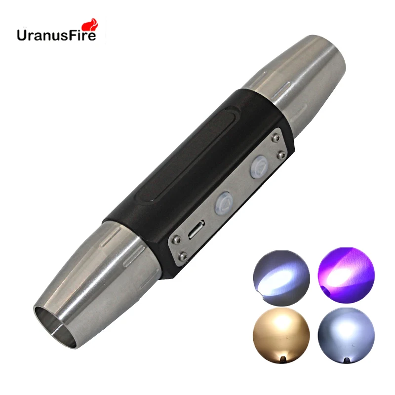 

Expert Jade Flashlight USB Rechargeable UV LED 395NM/365nm Violet Light 4 files Ultraviolet Torch for Jade Jewelry amber Money