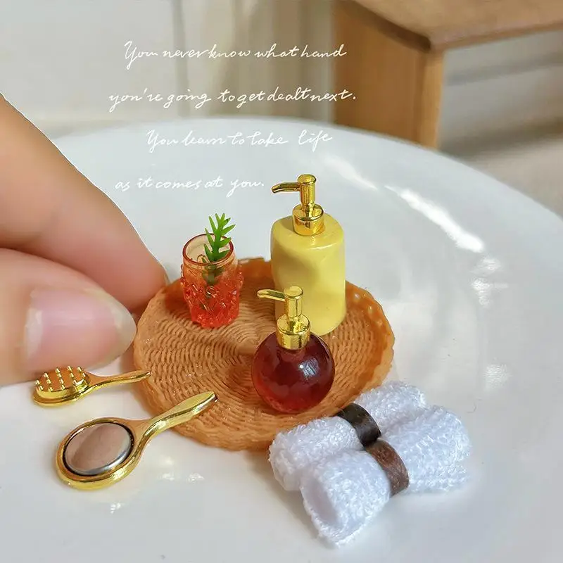 Miniature DIY Dollhouse Toiletry Kit with Realistic Details