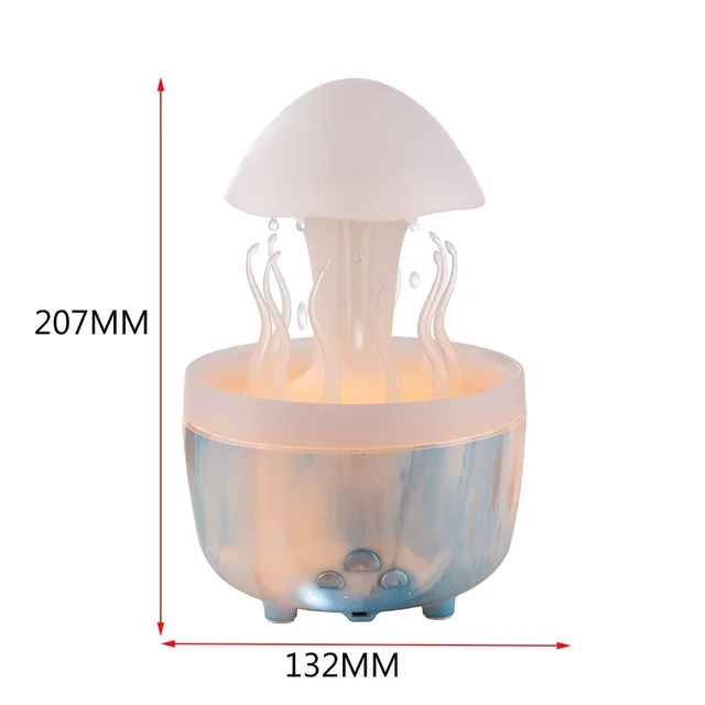 New 300ML Rotating Raindrop Aroma Diffuser, 7-Color LED Night Light & Humidifier, Whisper-Quiet, 3-Timer Mood Lamp for Home 6