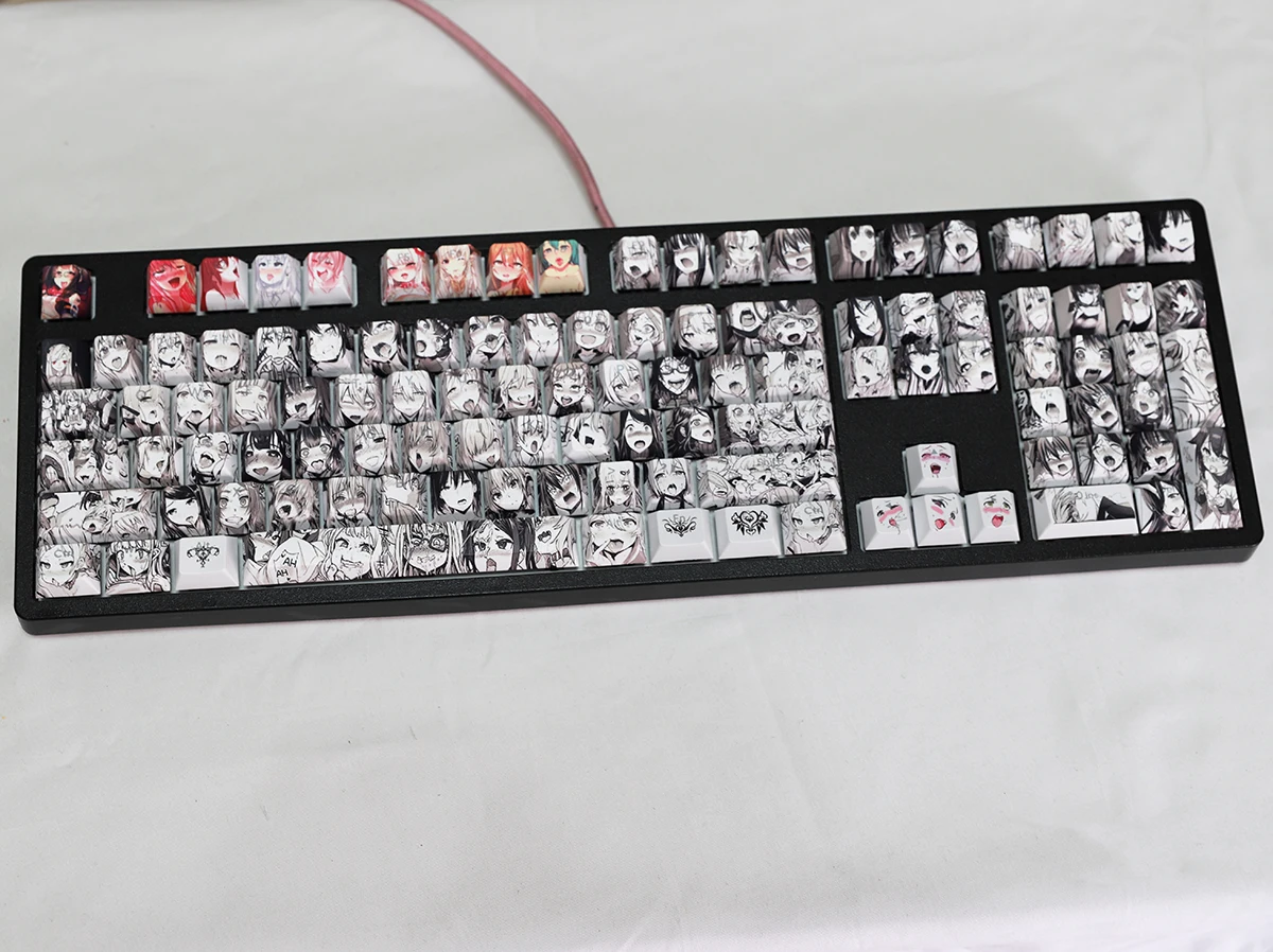 メイデンテーマ-メカニカルキーボード用pbtキーキャップ、染料