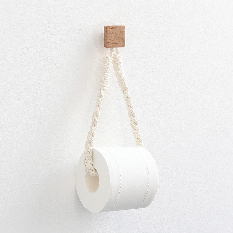 Toilet Paper Towel Dispenser Wooden Paper Roll Holder for Bathroom Contact Holder Household Storage Rack