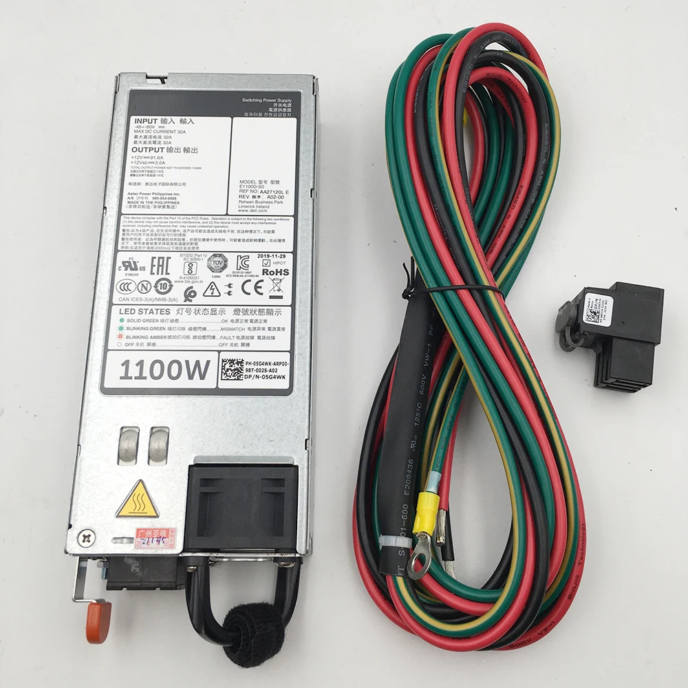 

R920 R820 1100W DC Power Supply E1100D-S0 AA27120L Comes With Cable And Conversion Head Perfect Test Before Shipment
