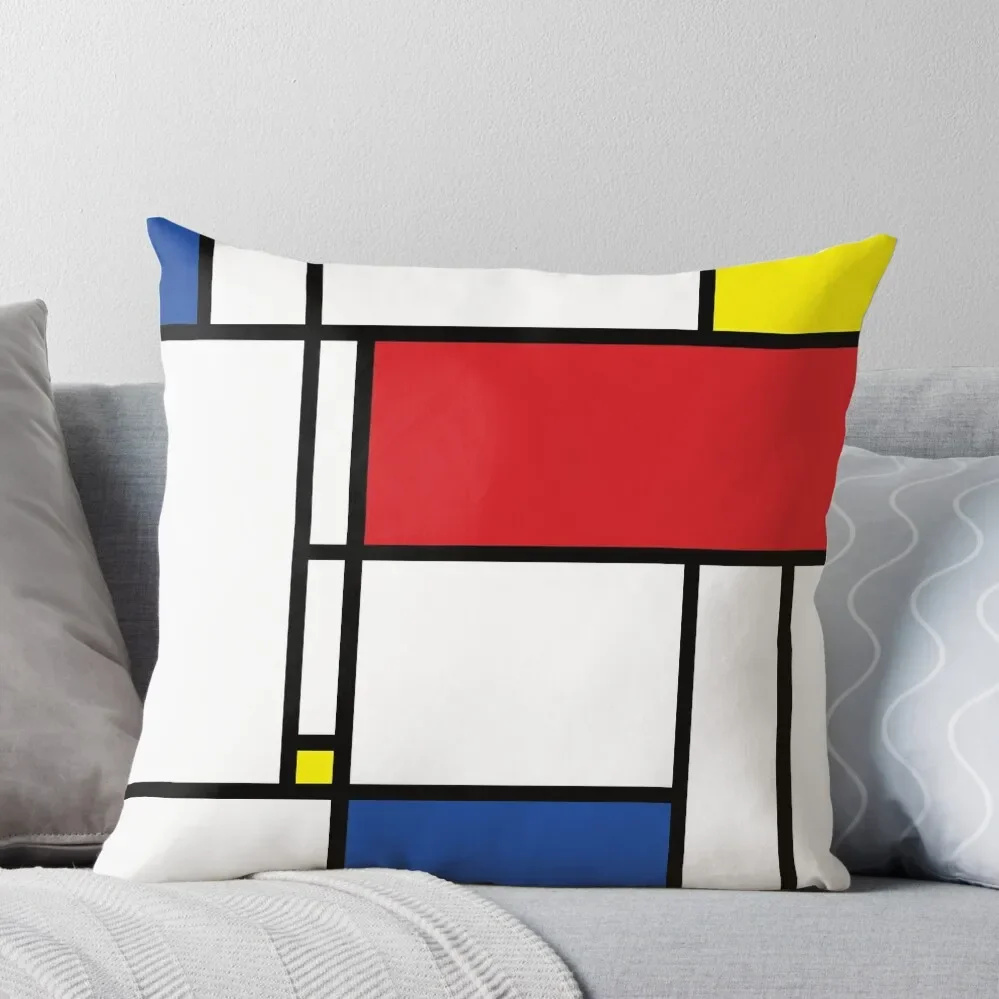 Mondrian Minimalista De Stijl Arte Moderna? Fatfatin Throw Pillow Pillow Decor Plaid Sofa Anime