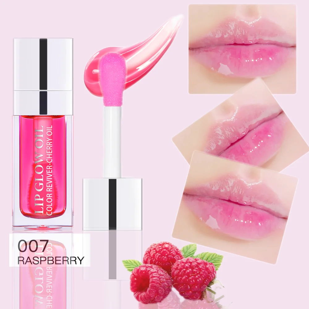 Lip Oil, Hydrating Lip Glow, Moisturizing Transparent Plumping, Tinted for Care and Dry Lip
