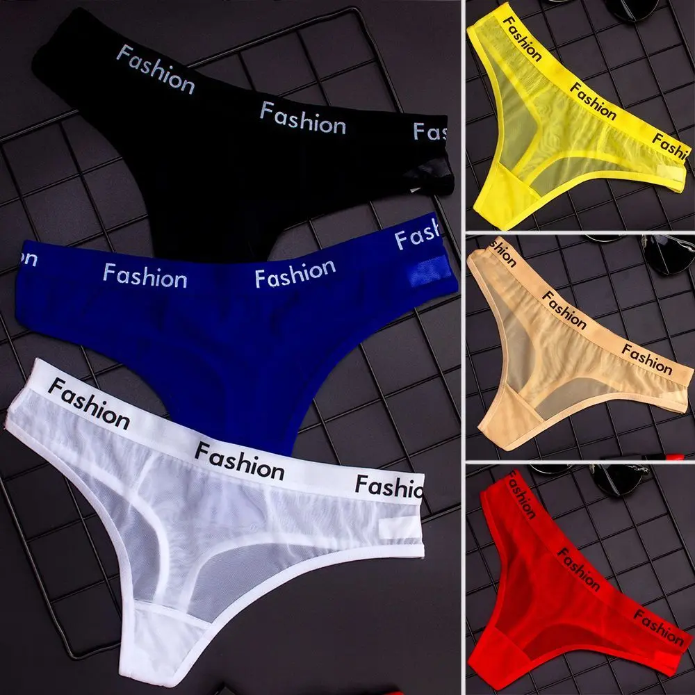 Hot Sale Summer Women Sexy Panties Cotton Lace Thongs Ultrathin Mesh