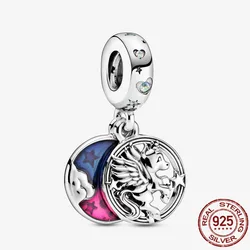 2021New 925 Sterling Silver Pendant Unicorn Double Ring Beads Charms For Original 3mm Bracelet Making Fashion DIY Ladies Jewelry