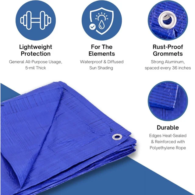 25x40 Ft. 5-mil poly tarp 3