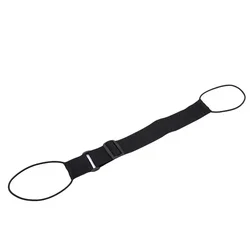 Adjustable Elastic Travel Luggage Strap with Bungee Security (Black)