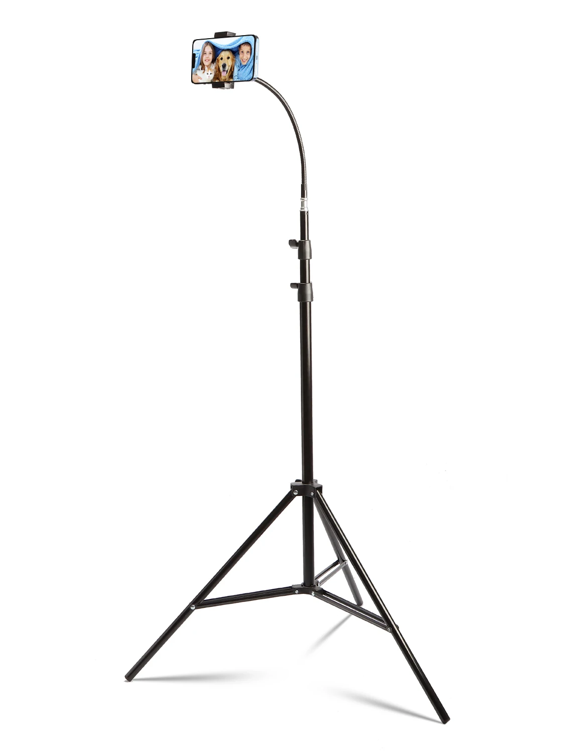 210cm Gooseneck Tall Tripod Floor Tripod Stand with 1/4 Screw