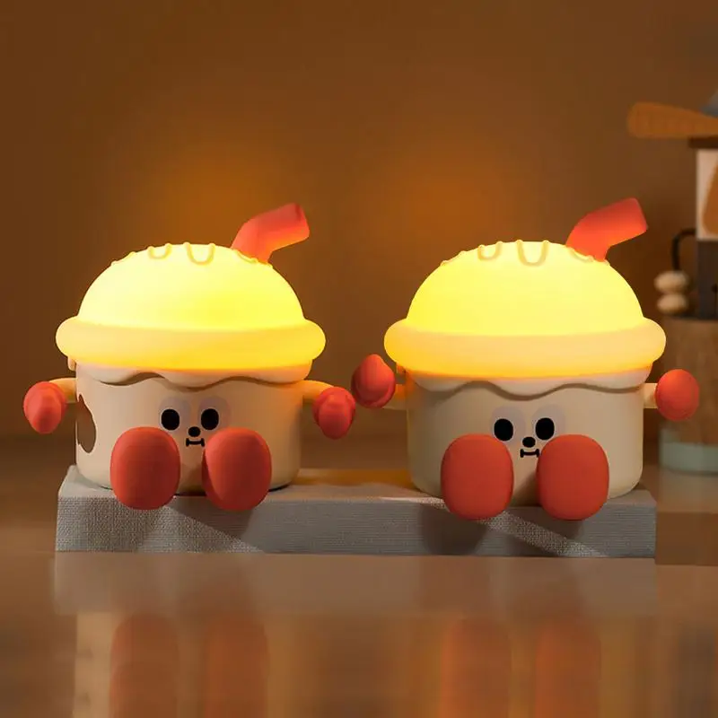 Cute Night Light Ice Cream Table Night Lamp Indoor Lighting Non-Glaring LED Lighting Indoor Lamp For Night Feeding Diaper