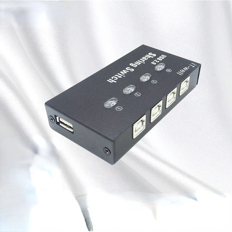 

4-Port Manual Switch 4 in 1 Out USB Computer Printer Sharing Device Suitable for Scanner/Card Reader/Printer/Copier