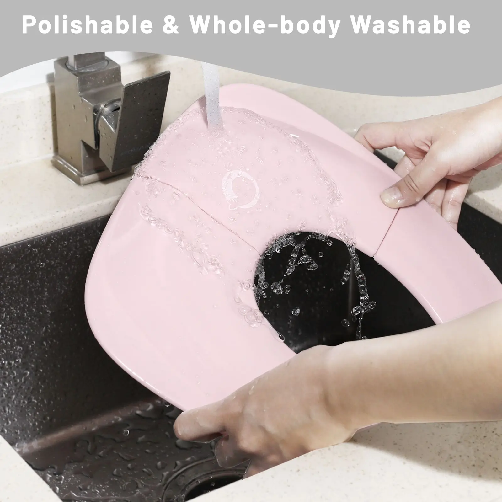 Children's Portable Folding Travel Toilet Seat With Non-Slip Silicone Pad Potty Training Seat for Toddlers, Boys and Girls 3
