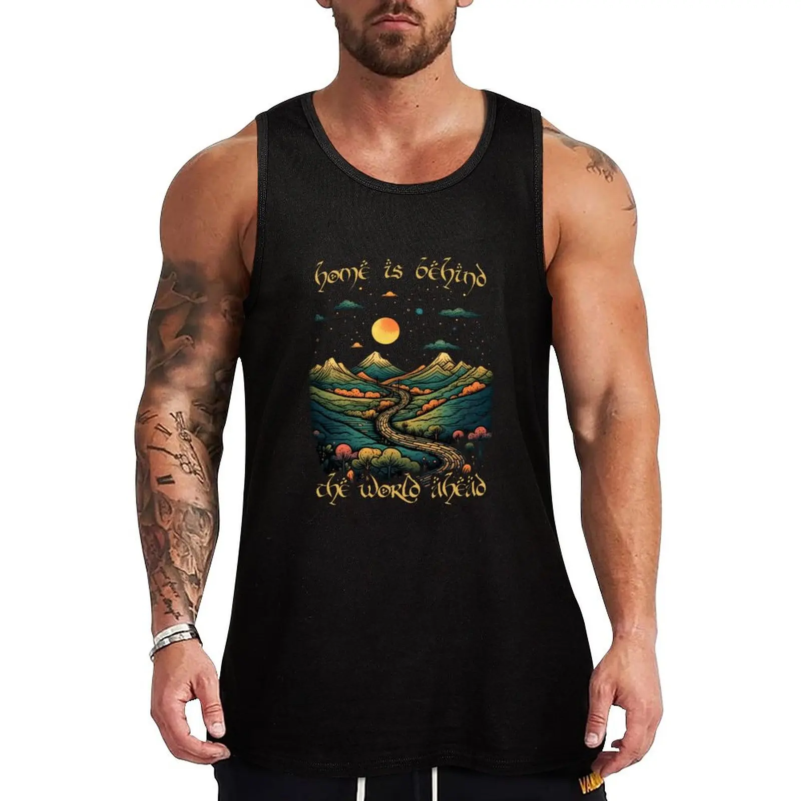 

Home is Behind, the World Ahead - Start Night - Fantasy Tank Top vests for men Men's t-shirt gym t-shirts