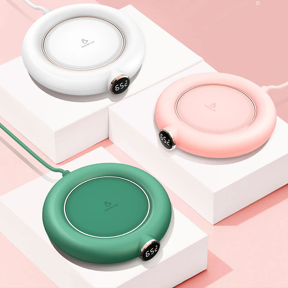 Mini Portable USB Cup Warmer 3 Gear Coffee Mug Heating Coaster Smart Thermostatic Hot Plate Milk Tea Water Heating Pad Heater 2