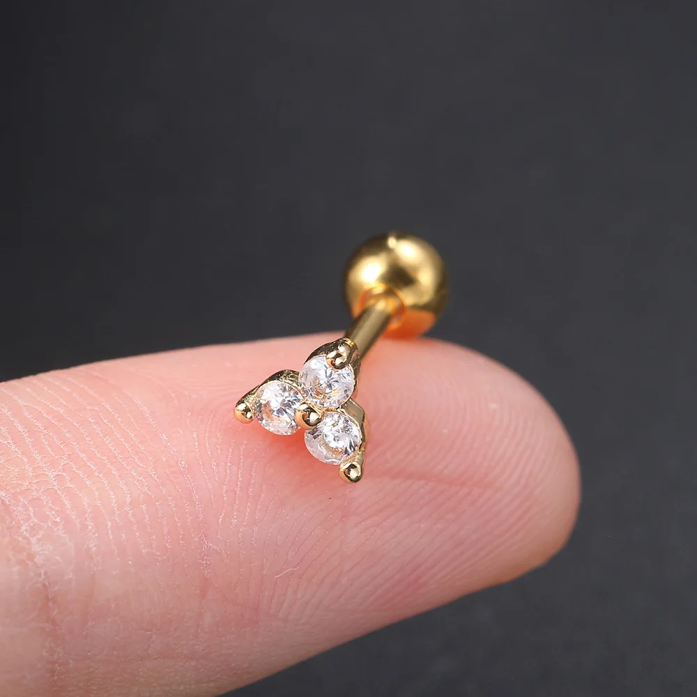 Tragus Helix Rook Piercing Earring Women Zircon Moon Star Cartilage Piercing Hoop Earring Ear Clip Stainless Steel Jewelry 1PC piercing jewelry body piercing earrings ear piercing jewelry metal jewelry hoop earrings body piercing jewelry body jewelry