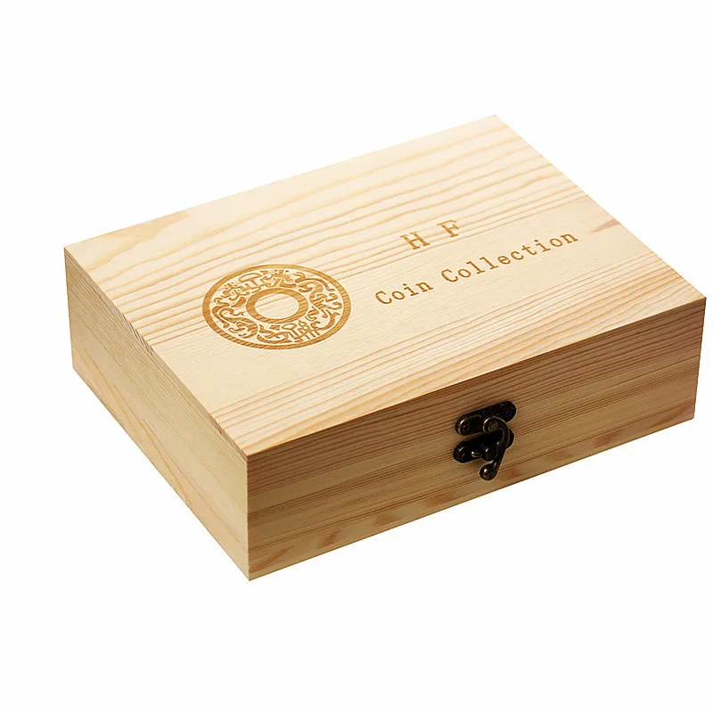 

30pcs Commemorative Coin Storage Box Wooden Commemorative Coin Collection Protector Storage Box Case 20/25/30/35/40mm
