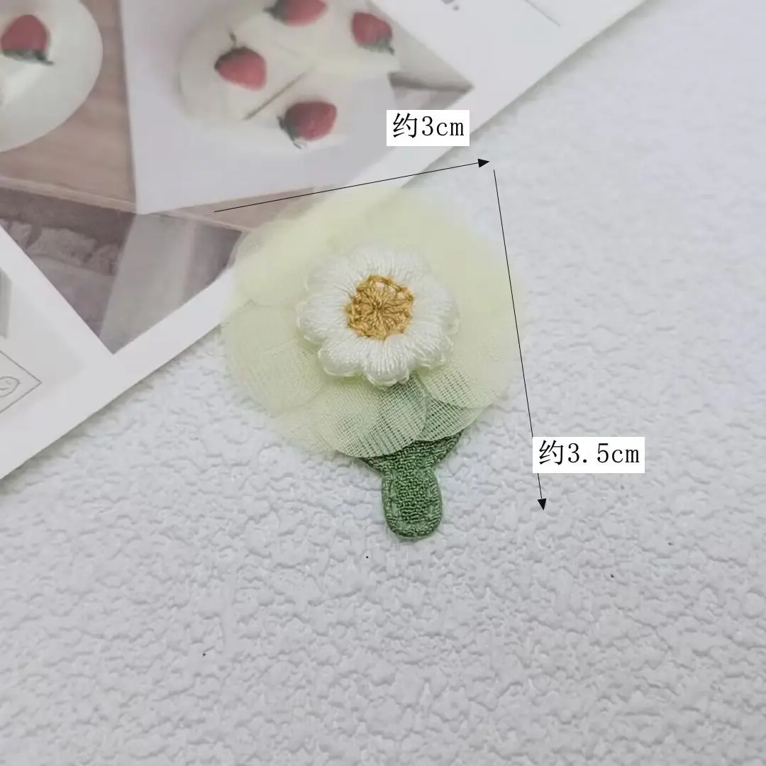 20PCS Fabric flowers accessories handmade decorative cloth stickers DIY headdress clothes socks accessories