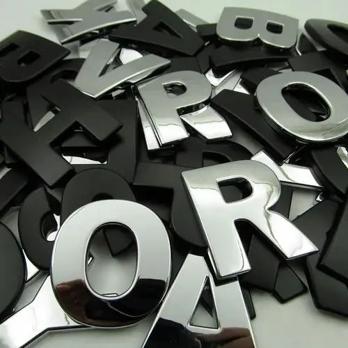 3D Metal DIY Styling Letters Word Alphabet Emblem Decals Numbers Labeling Car Sticker Rear Trunk Logo Digital Badge Accessories - Image 2