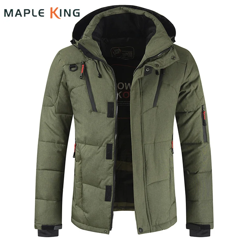 

Men Winter Jacket for Cold Weather Parkas White Duck Down Coats Vintage Mens Hooed Warm Wind-proof Jaqueta Puffer Masculina