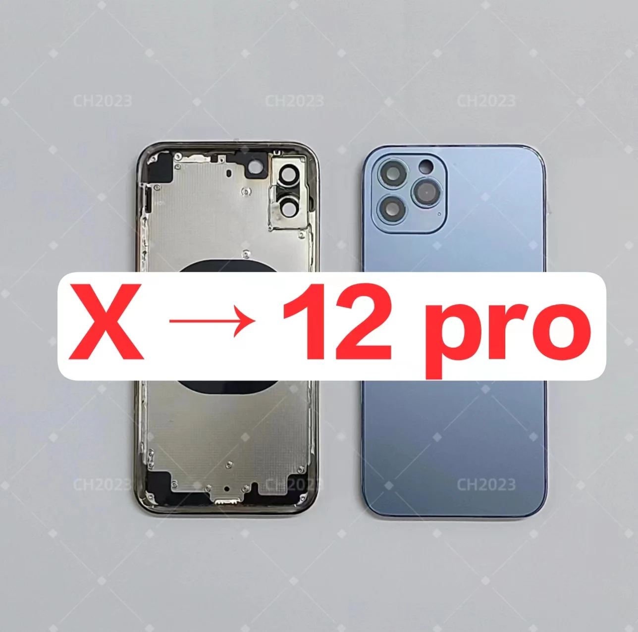 DIY задняя крышка корпуса для X до 12pro задняя батарея средняя Рамка  Замена для X Like 12 pro Корпус, X до iPhone 12 Pro | AliExpress